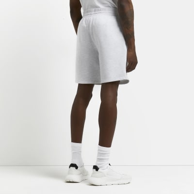 Light grey RI slim fit jersey shorts