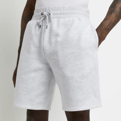 Light grey RI slim fit jersey shorts | River Island