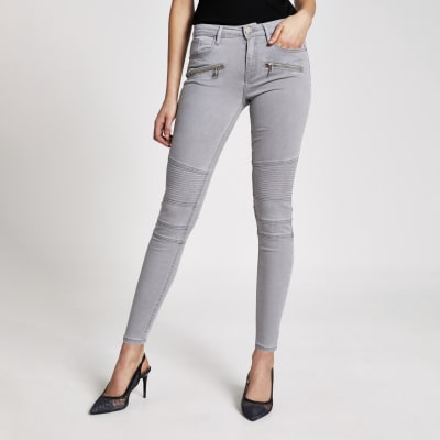 light grey skinny jeans womens