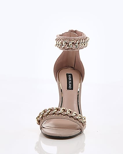 360 degree animation of product Light pink chain barely there sandals frame-3