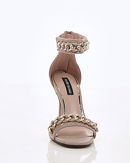 360 degree animation of product Light pink chain barely there sandals frame-4