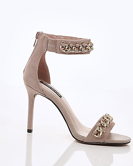360 degree animation of product Light pink chain barely there sandals frame-8