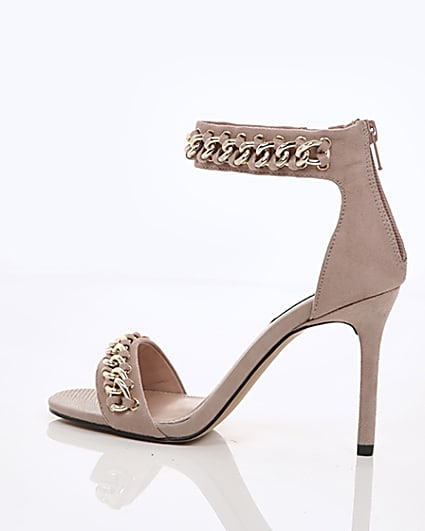 360 degree animation of product Light pink chain barely there sandals frame-20