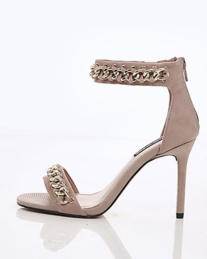 360 degree animation of product Light pink chain barely there sandals frame-21