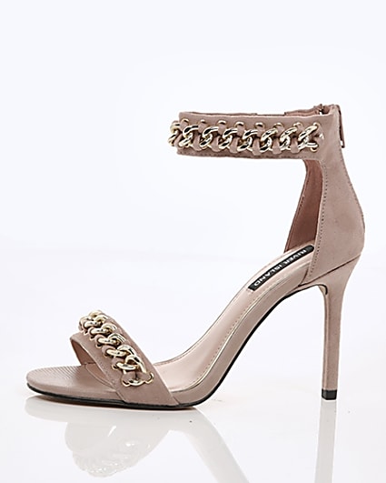 360 degree animation of product Light pink chain barely there sandals frame-22