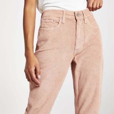 pink corduroy mom jeans