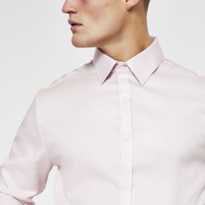 light pink slim fit shirt