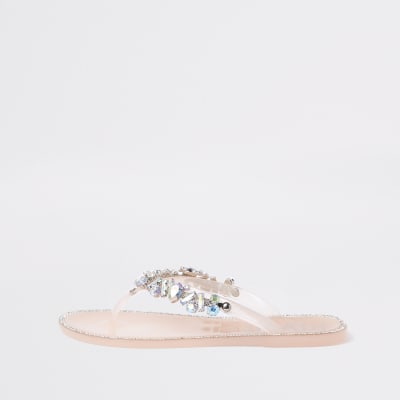 river island jelly flip flops