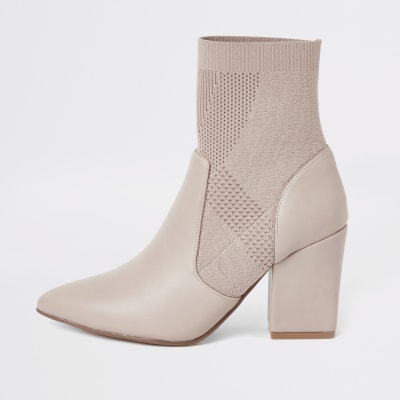 river island pink ankle boots