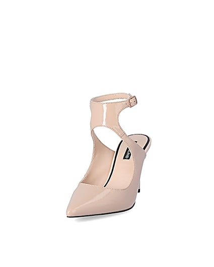 360 degree animation of product Light pink patent cut out court shoe frame-23
