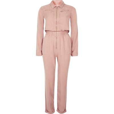 light pink boiler suit