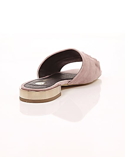 360 degree animation of product Light pink wide fit frill mules frame-14