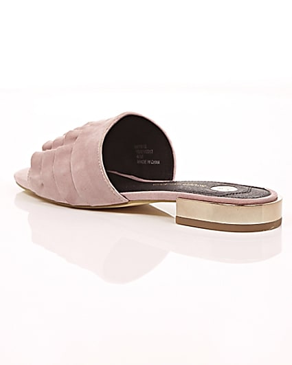 360 degree animation of product Light pink wide fit frill mules frame-19
