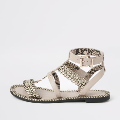 river island caged sandals