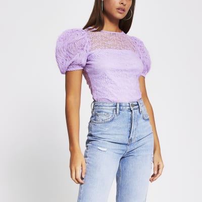 purple lace sleeves