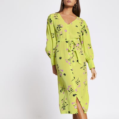 lime midi dress