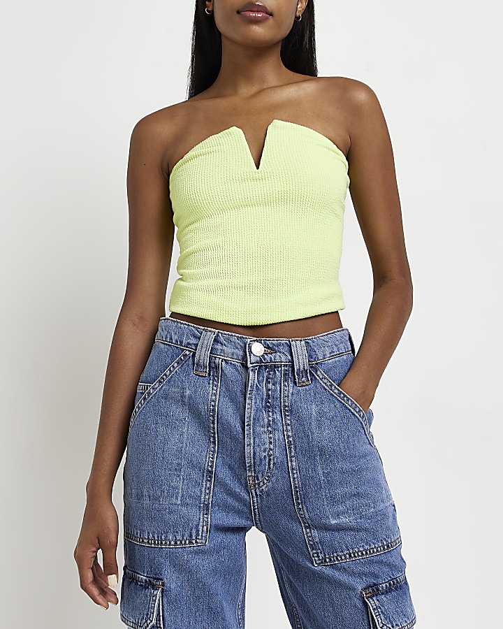 Lime green bandeau top
