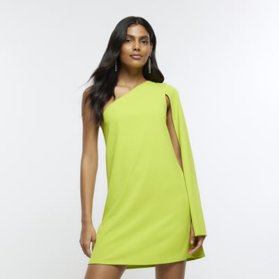 Lime green and outlet white dress