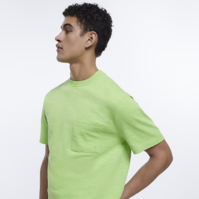 Lime green Holloway Road regular fit t-shirt
