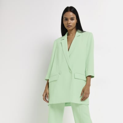 Lime green oversized blazer