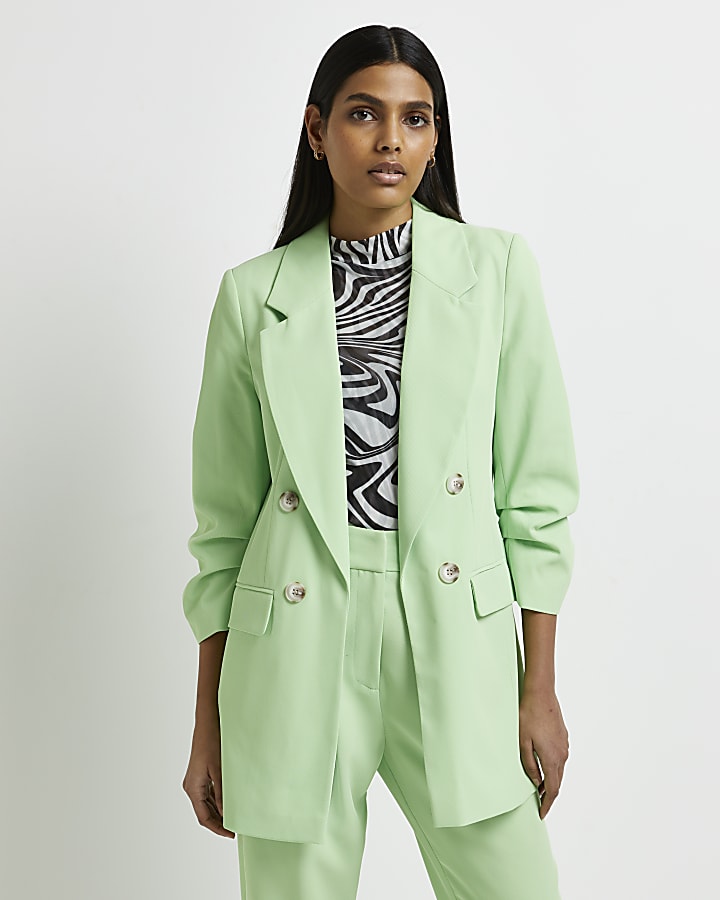 Lime green oversized blazer