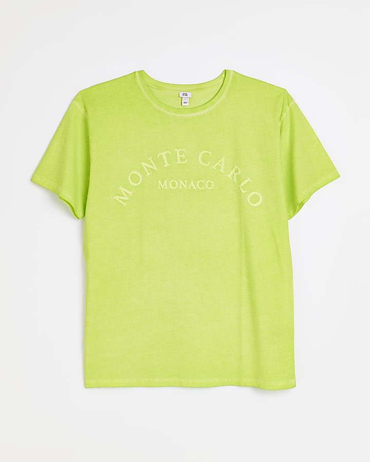 Lime green oversized graphic t-shirt