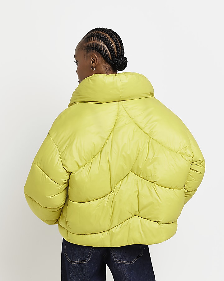 Lime green puffer jacket