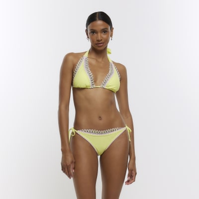 River island green on sale swimsuit