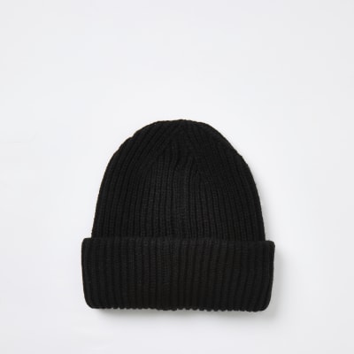 black knit cap