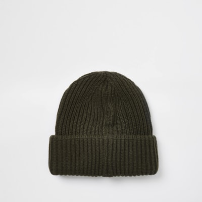 khaki beanie hat