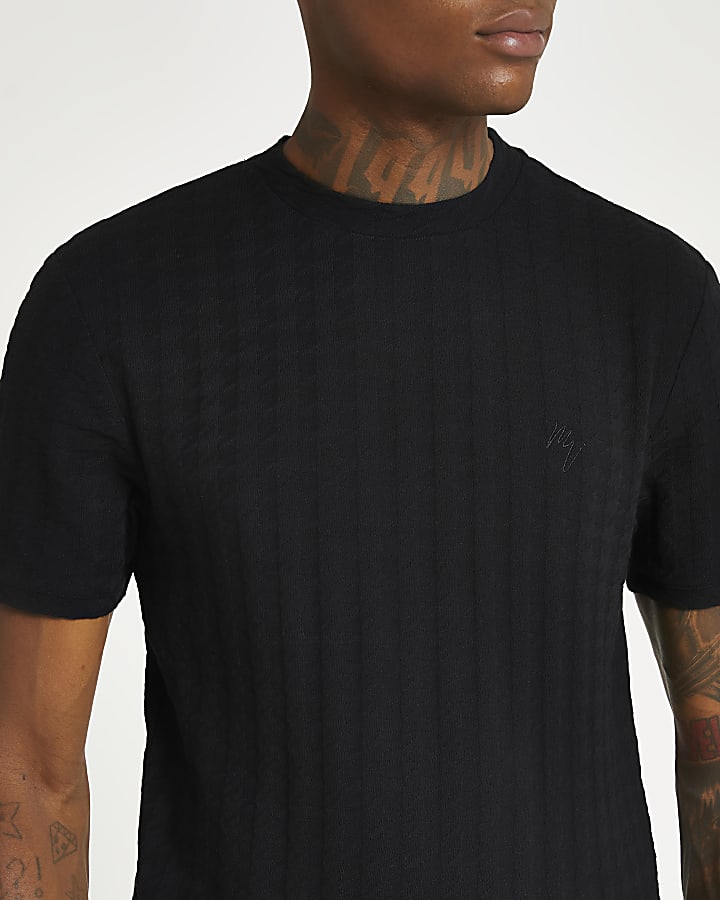 Maison Riviera black slim fit t-shirt