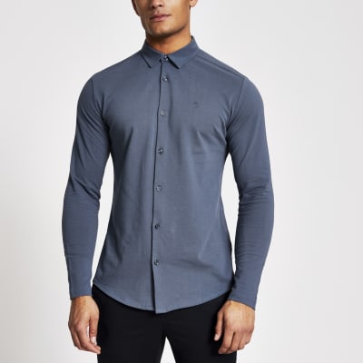 muscle fit jersey shirt