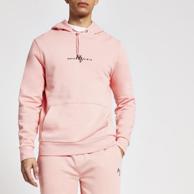 salmon pink hoodie mens