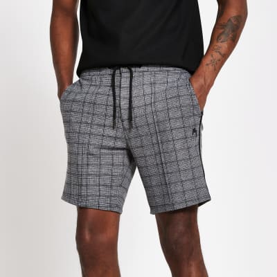 river island check shorts