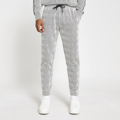 grey check joggers