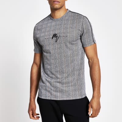 muscle fit check shirt