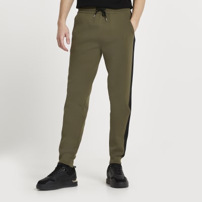 men's slim fit khaki joggers