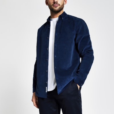 navy corduroy shirt