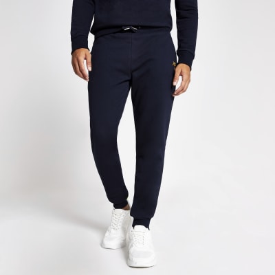 slim fit navy joggers