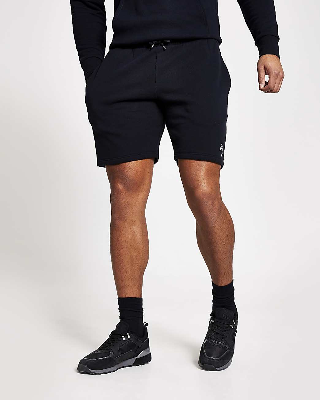 Maison Riviera navy slim fit shorts