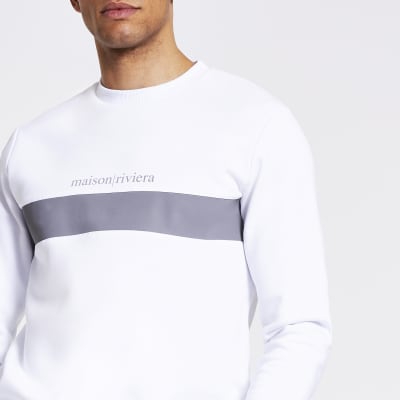 river island white sweatshirt