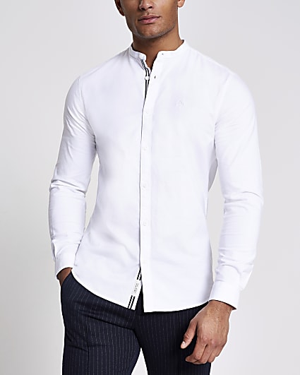 Maison Riviera white long sleeve shirt