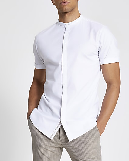Maison Riviera white short sleeve shirt