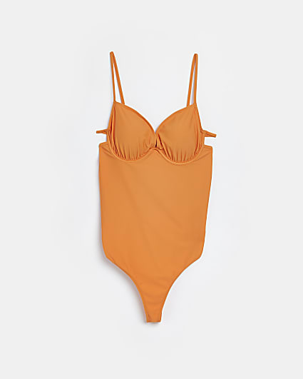 Maternity orange swimsuit