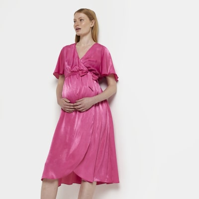 River island sale pink satin dress