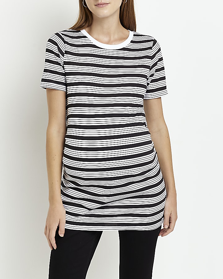 Maternity white stripe t-shirt multipack