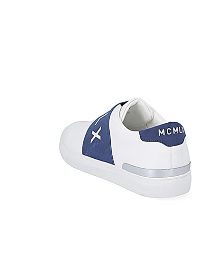 360 degree animation of product MCMCLX white elasticated trainers frame-7