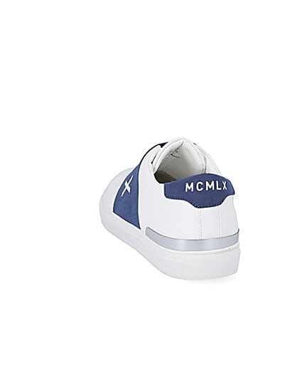360 degree animation of product MCMCLX white elasticated trainers frame-8