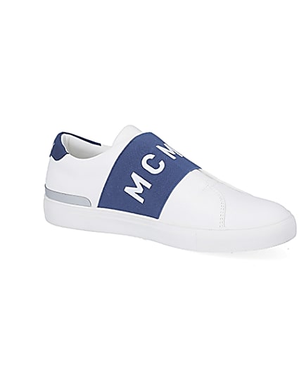 360 degree animation of product MCMCLX white elasticated trainers frame-17