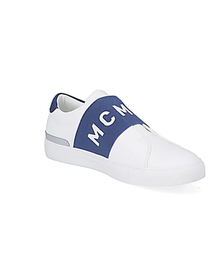360 degree animation of product MCMCLX white elasticated trainers frame-18
